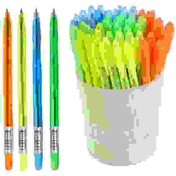 Ручка шариковая СТАММ \&quot;VeGa. Neon Crystal\&quot; синяя, 0,7мм, ассорти