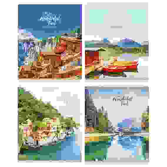 Тетрадь 48л., А5, клетка ArtSpace &quot;Путешествия. The most wonderful time&quot;, суперэконом