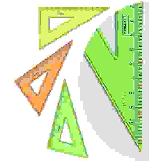 Треугольник 30°, 10см СТАММ \"Neon\", 04цв.