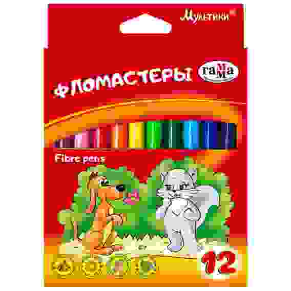 Фломастеры Гамма &quot;Мультики&quot;, 12цв., смываемые, картон. упаковка, европодвес