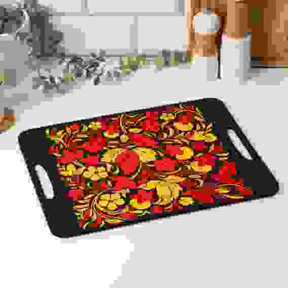 Доска разделочная и сервировочная -поднос &quot;Хохлома 2&quot; 36х28 см 4847158