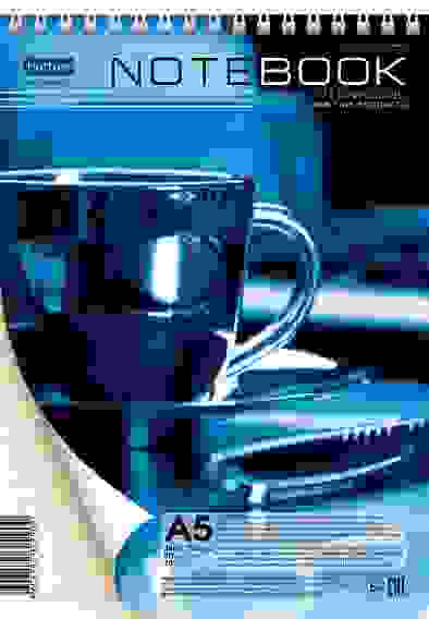 Блокнот 80л А5ф клетка Premium тониров.блок 70г/кв.м перфорация на отрыв жесткая подложка Обложка ме