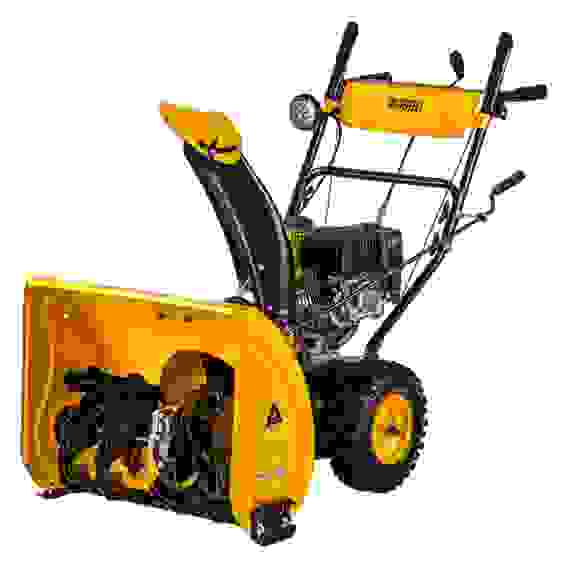 Снегоуборщик бензиновый Denzel SBM610 ручной старт, фара (7л/с, 61x54см, 4/2)