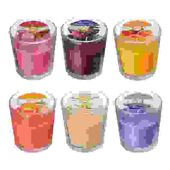 Свеча ароматическая в стеклянном стакане, 8х7,5 см, 6 ароматов LADECOR