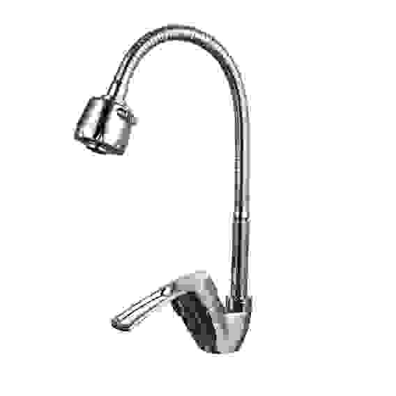 Смеситель для кухни 40к F43701-B FRAP гибкий излив, гайка, боковая