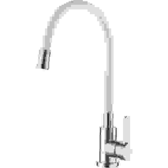 Смеситель д/м ORTA 617 (SUS 304) белый силик. излив