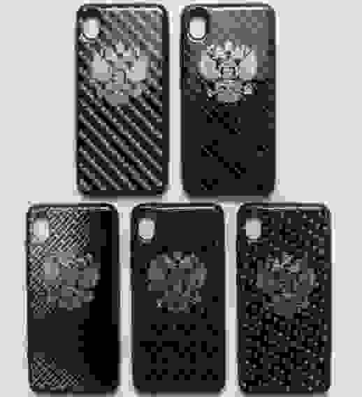 Чехол Xiaomi Redmi 7A карбон с гербом