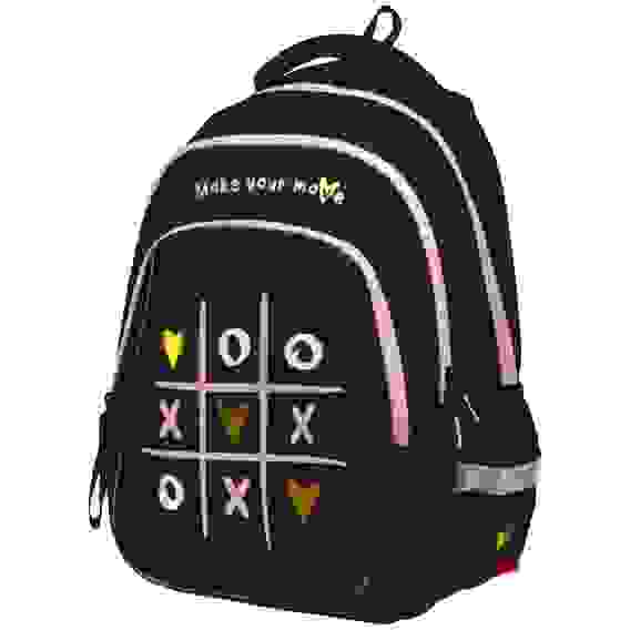 Рюкзак Berlingo Comfort \"Tic tac toe\" 38*27*18см, 3 отделения, 3 кармана, эргономичная спинка