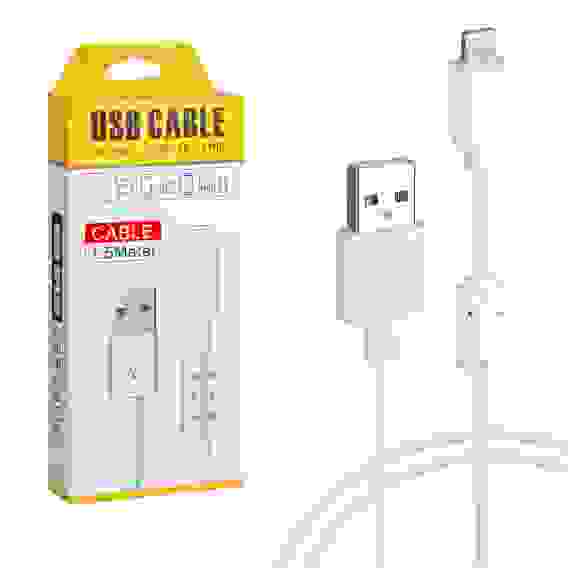 Кабель USB Lightning 1m для передачи данных ISA белый
