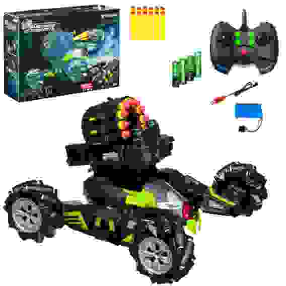 Истребитель наземный на РУ, поролоновые пули,свет,звук, АКБ 7.4V, ЗУ,4АА, ABS, 47х14х34см ИГРОЛЕНД