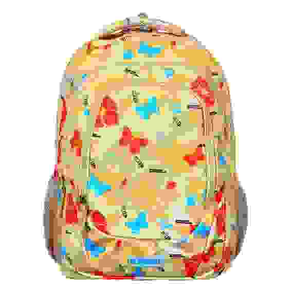 Рюкзак подростковый, 44x33x19см, \&quot;Полет бабочки\&quot;, 2 отделения, 3 карм., эргономичная спинка