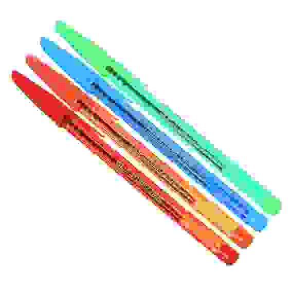 Ручка шариковая синяя, цветной прозрачный корпус, 1 мм, 4 цвета корпуса, инд.маркировка ClipStudio