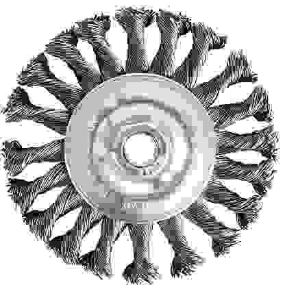 Кордщетка для УШМ радиальная витая 115мм М14/Практика