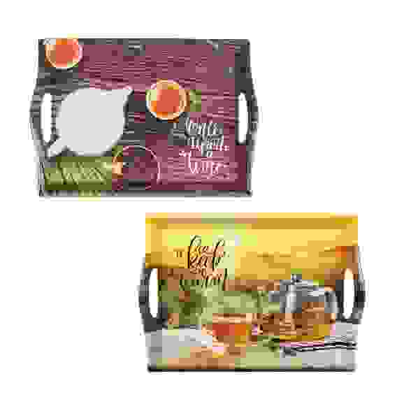 Поднос, пластик, 35х25х3,8см, 2 дизайна VETTA Аромат чая