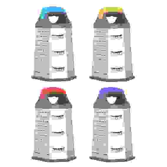 Терка 6-и сторонняя 22см, нерж.сталь, 4 цвета ручки VETTA