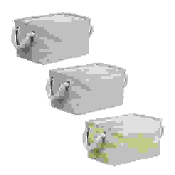 Корзина с веревочными ручками, текстиль, 25х20х15см, 3 цвета VETTA Флоренция