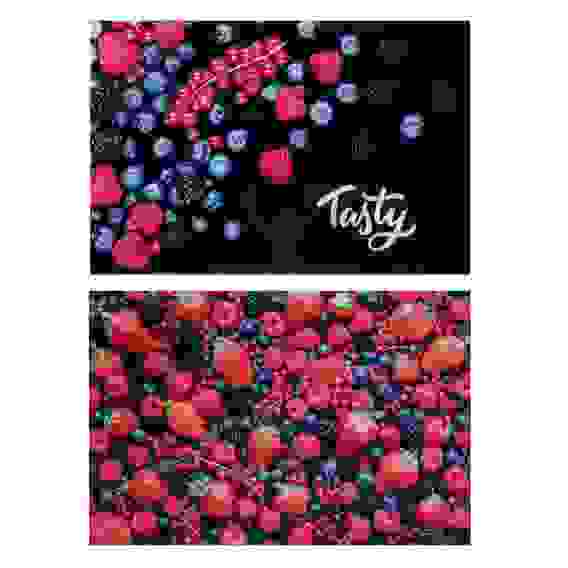 Доска разделочная стеклянная, 20х30х0,4см, 2 дизайна VETTA Ягодный микс