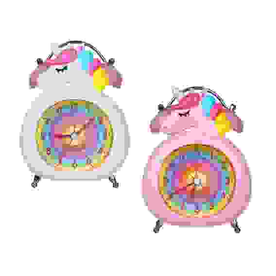 Часы-будильник в виде единорога, 14х10,8х6,5см, с подсветкой, 1хАА, пластик, 2 цвета LADECOR CHRONO