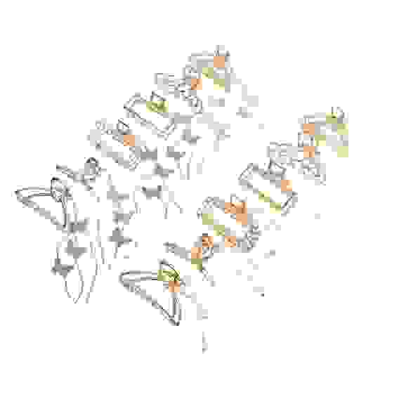 Краб для волос, металл, пластик, 6,7-7,7см, 6 дизайнов BERIOTTI