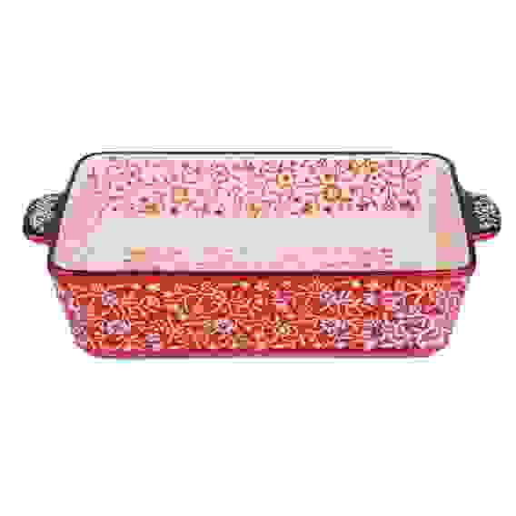 Форма для запекания и сервировки прямоугольная с ручками, керамика, 27,5х17х6см, красный MILLIMI