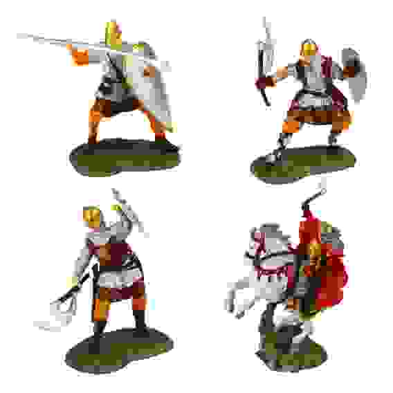 Фигурки воинов \"Варяги\", ПВХ, h7-9см, 4 пр., 14х22х4см, 2 дизайна BY