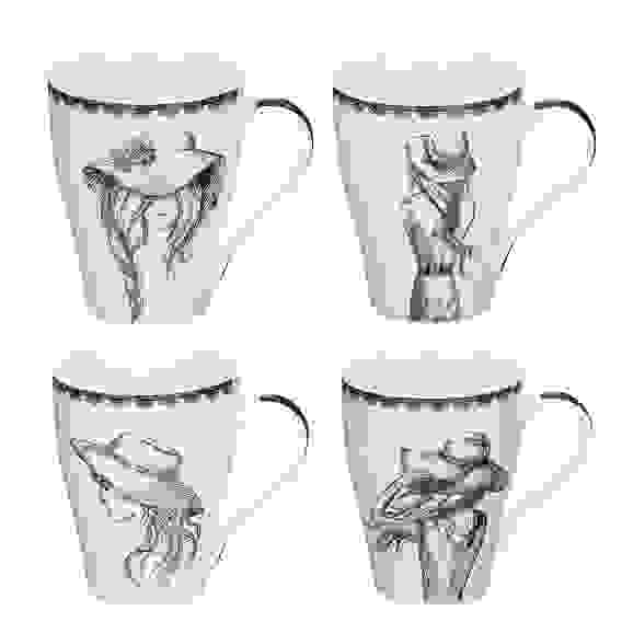 Кружка 350мл, керамика, 4 дизайна MILLIMI Незнакомка