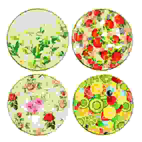 Поднос круглый, Фантазия-2, 27,5х2см, 4 дизайна, полипропилен