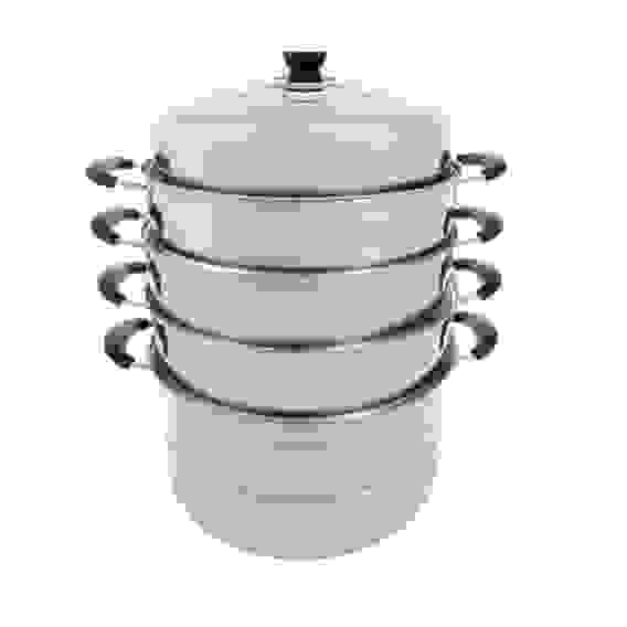 Мантоварка, 30см, нержавеющая сталь, 4 яруса