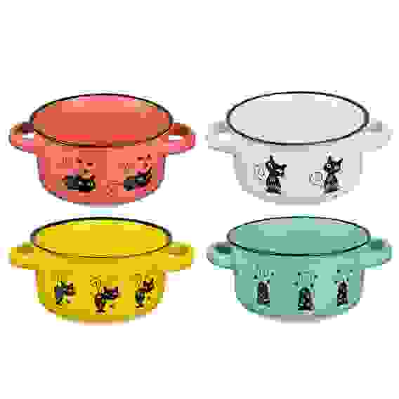 Салатник, 155мм, 580мл, керамика, 4 цвета Черная кошка