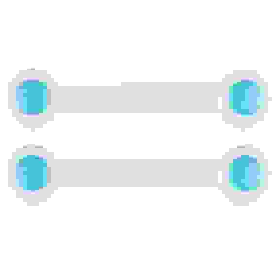 Блокиратор для дверей, ящиков, 16см, 2 штуки в упаковке