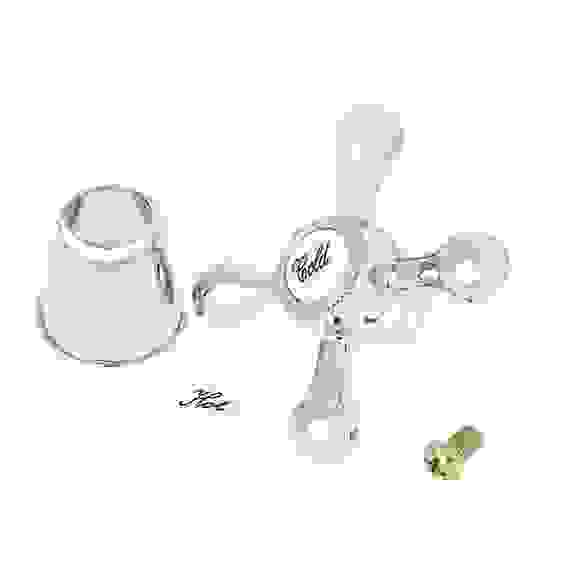 Ручка для смесителя, крест с колпачком, 20 шлиц, пластик