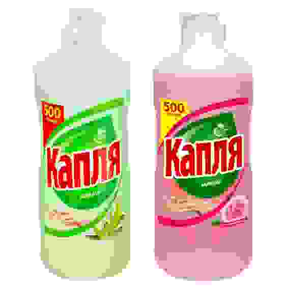 Средство для мытья посуды КАПЛЯ бальзам с Алоэ вера/Роза 500 г, арт. 9088