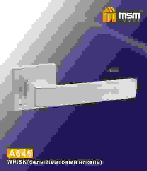 Ручка на квадратной накладке A645 WH/SN