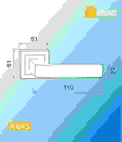 Ручка на квадратной накладке A645 WH/SN