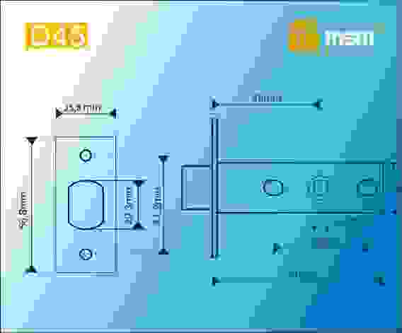 Задвижка внут. мех. D45 SN (Матовый никель)
