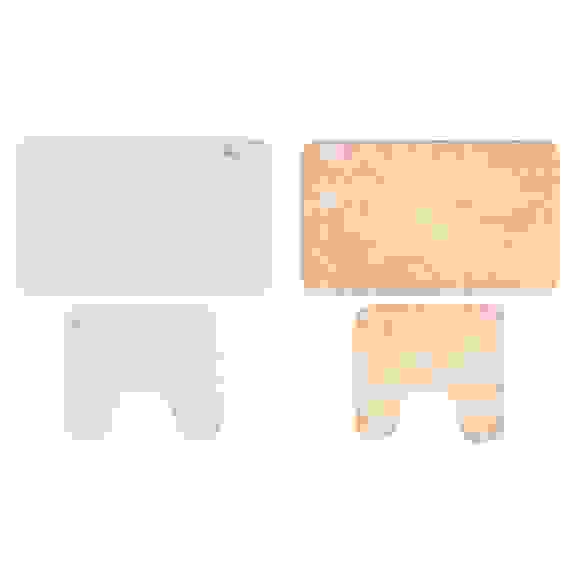 Набор ковриков для ванной 2шт, 75х45см + 45х40см &quot;Мрамор&quot;, микрофибра, 2 цвета