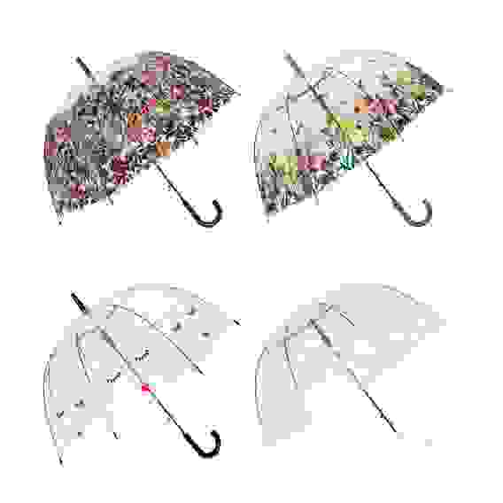 Зонт-трость женский, металл, пластик, ПВХ, 60 см, 8 спиц, 4 дизайна, RST915A