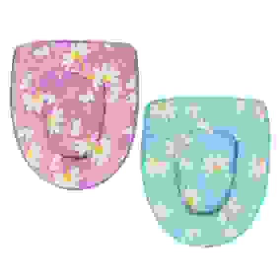 Комплект чехлов 2шт на сиденье и крышку унитаза, 44х38см, искусств.мех, ПВХ, на липучке, 2 цв VETTA