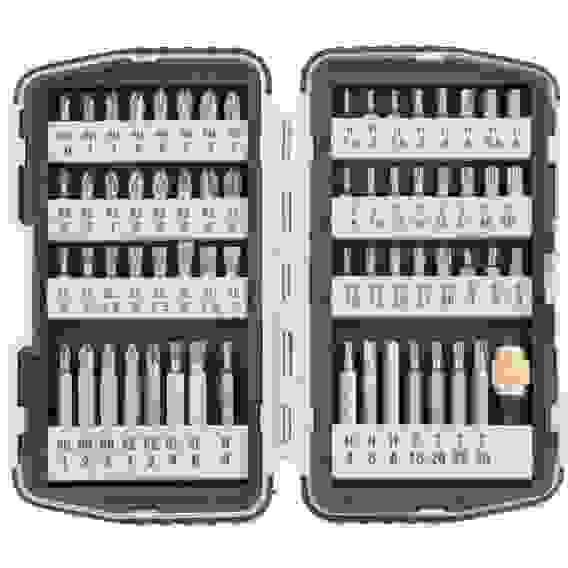 Набор бит, магнит.адаптер, CrV, пласт бокс, 64шт//MATRIX