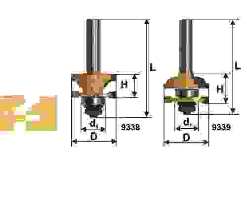 Набор фрез комбинированных рамочных Энкор 9341