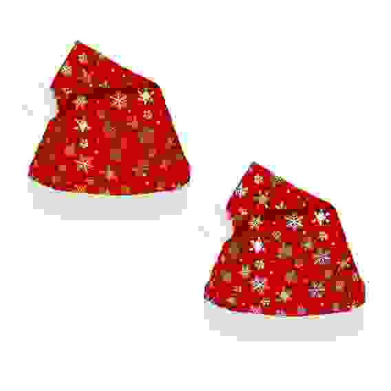 Колпак Деда Мороза с узорами, 28х38см, полиэстер, 2 вида СНОУ БУМ