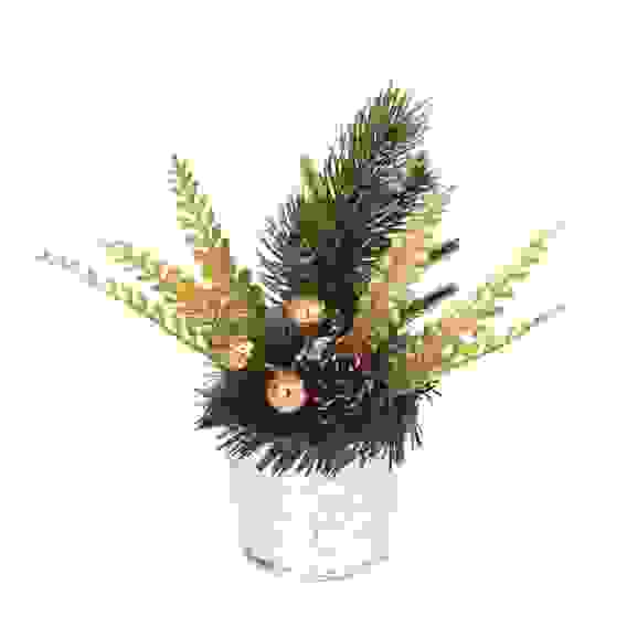 Композиция декоративная, 8х19 см, пластик, цвет серебро СНОУ БУМ