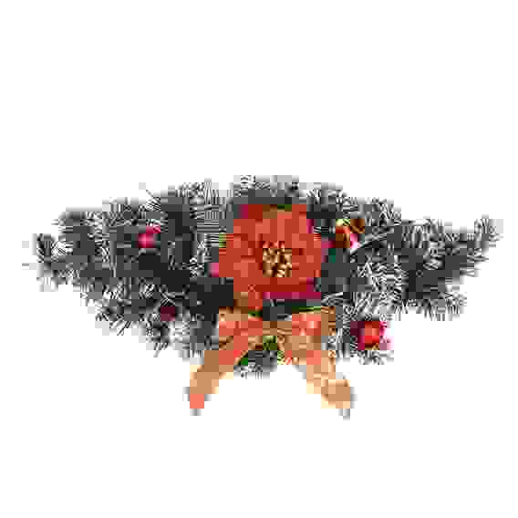 Украшение декоративное еловое, пластик, полиэстер, 50см, 4 дизайна СНОУ БУМ