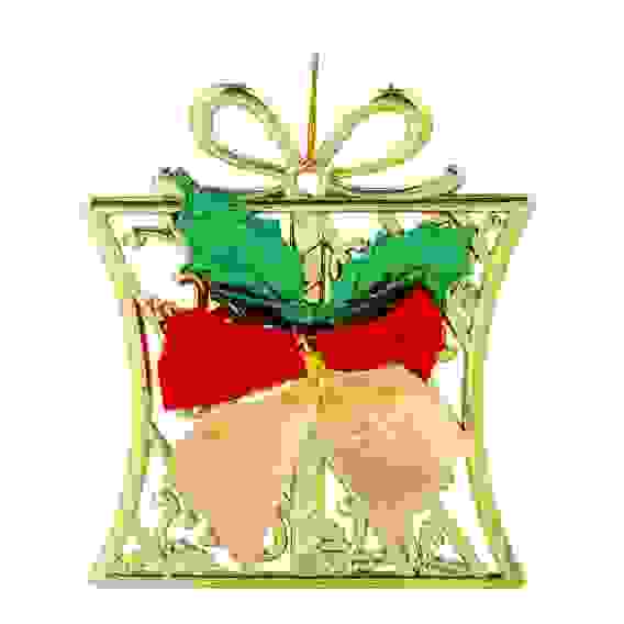 Украшение декоративное, в виде подарка, пластик, 8*10см СНОУ БУМ