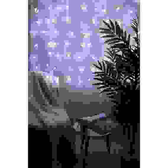 Гирлянда эл. занавес &quot;Перышки ангела&quot;, 80LED, белый, 2.3х1м, 8 нитей, ПВХ проз, п/свет, 220В СНОУ БУ