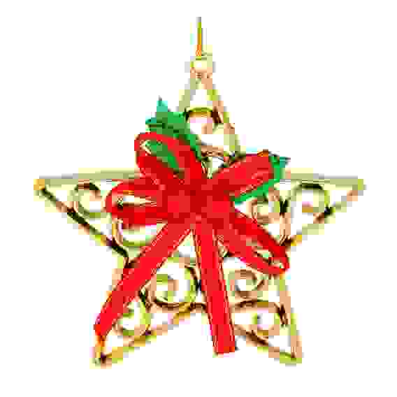 Украшение декоративное, в виде звезды, пластик, 9см СНОУ БУМ