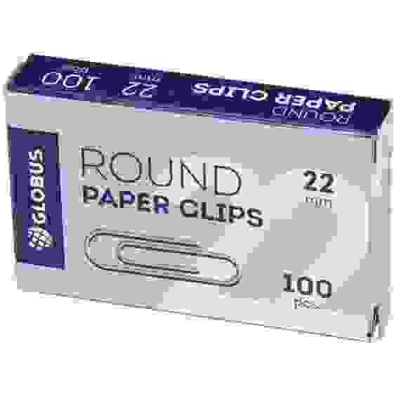 Скрепки 22мм, Globus, 100шт., карт. упаковка