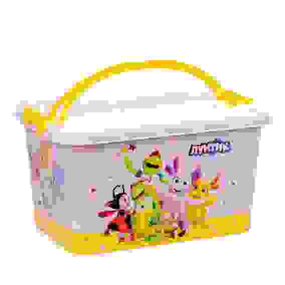 Контейнер &quot;Лунтик&quot; 15л прямоугольный (с крышкой)