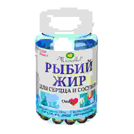 БАД Рыбий жир для сердца и сосудов с витаминами А, Д3, Е "Мирролла", капс., №100 (БАНКА)