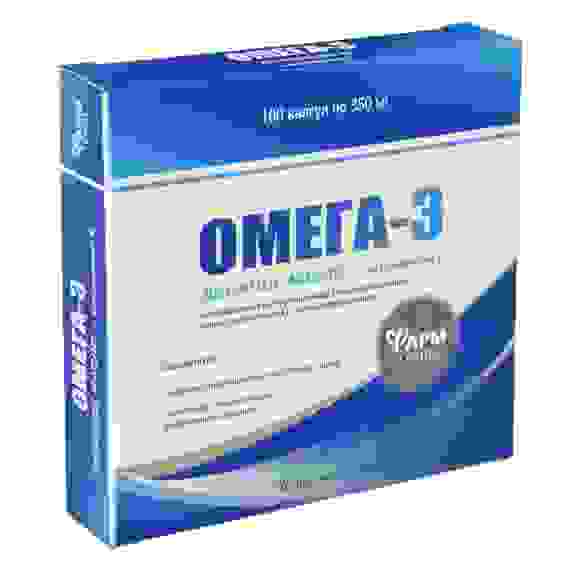 БАД Омега-3, льняное масло с витамином Е, капсулы 350мг, № 100